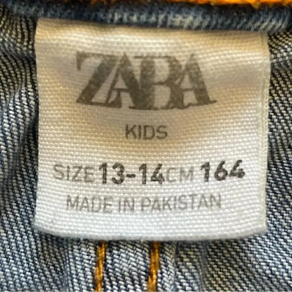 Zara Kids Destructed Slim Fit Skinny Blue Jeans  Sz 13-14